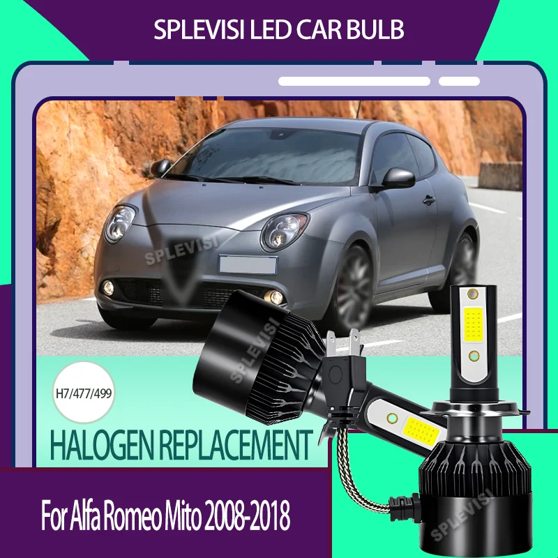 

2x 12v 60W 6000LM Auto led Headlight Hi Lo Beam IP67 For Alfa Romeo Mito 2008 2009 2010 2011 2012 2013 2014 2015 2016 2017 2018