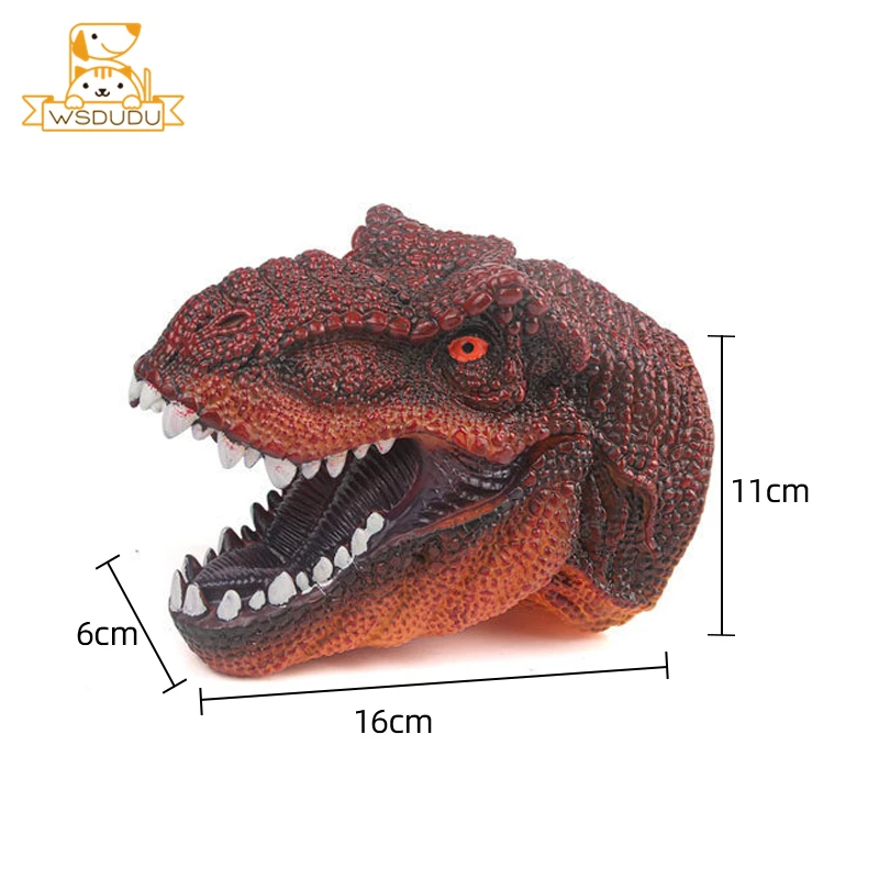 Dinosaur Toy Hand Puppet Elephant Head Figures Animal Glove Tyrannosaurus T Rex Cartoon Figurines Cute Fun Children Adult Gifts