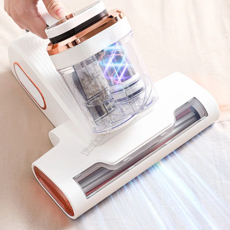 أكواب غبار مزدوجة للمكنسة الكهربائية التي تهز السرير لها قوة شفط قوية وإزالة الغبار #4