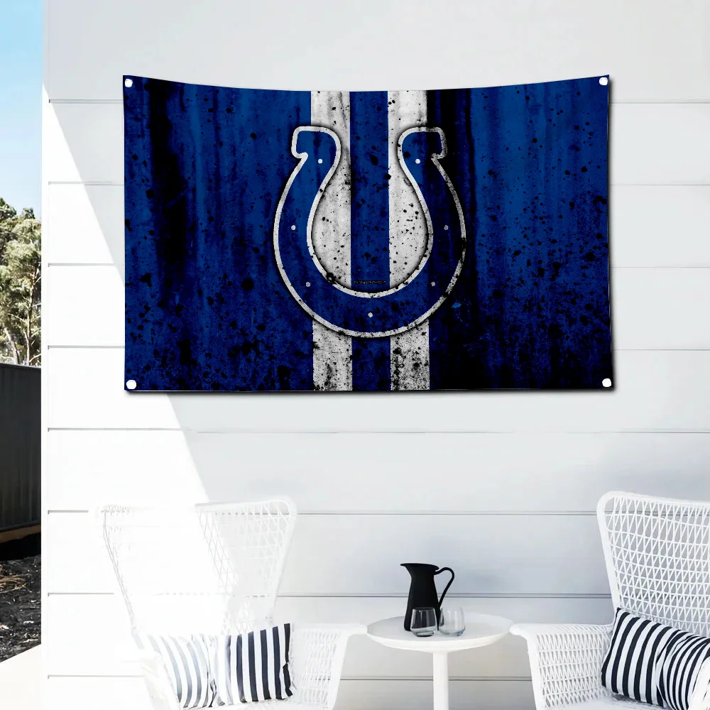 Indianapolis Colts Wall Flag Home Decoration Decorative Flags and Banners Fallout Lgbt Flag to Hang Beer Turkey Em Skateboard