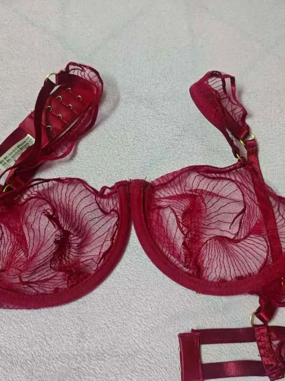 High-end French ultra-thin seamless sheer slightly sexy transparent lace embroidered slimming pure desire single-piece bra