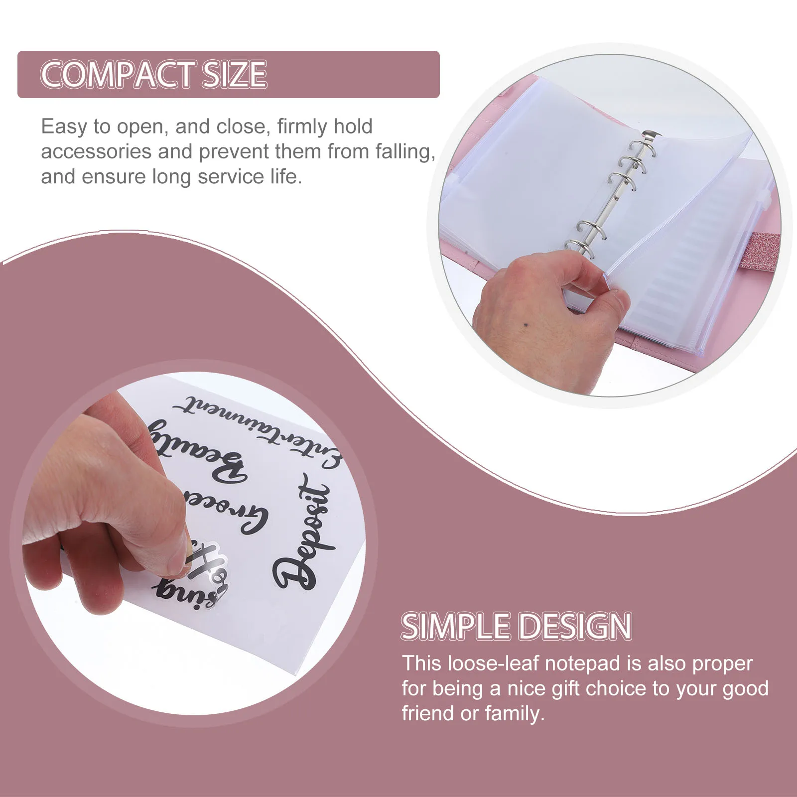 

1Set Waterproof Budget Binder Zipper Envelopes Cash Organizer Money Saving Planner Expense Tracker PVC