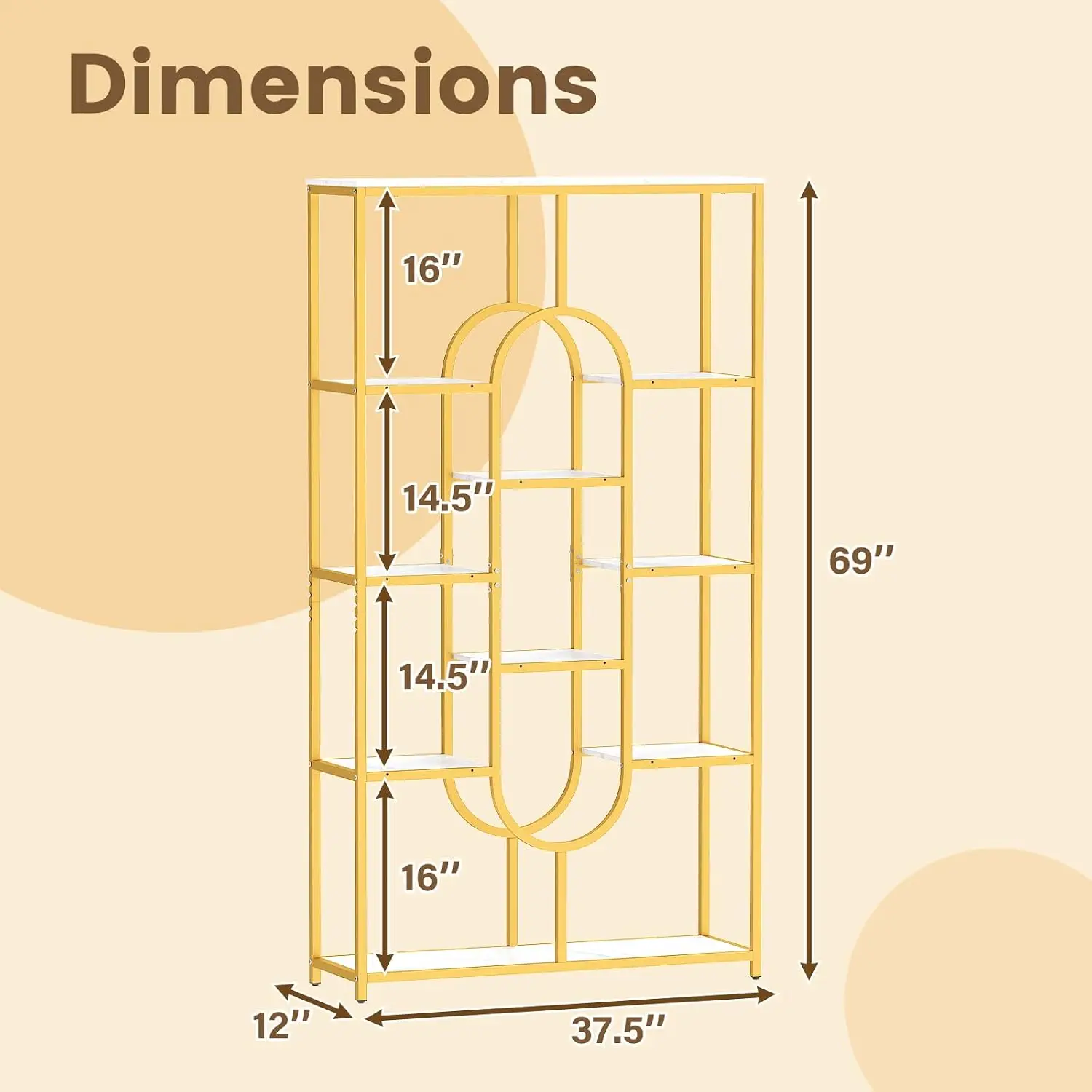 5-Tier Bookshelf 2-Pack, 69
