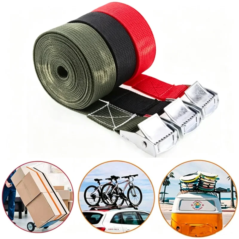 Tie Down Straps Adjustable Lashing Straps Ratchet Straps Heavy Duty Ratchet Tie Down Straps Cargo Straps with Cam Buckle Suitab
