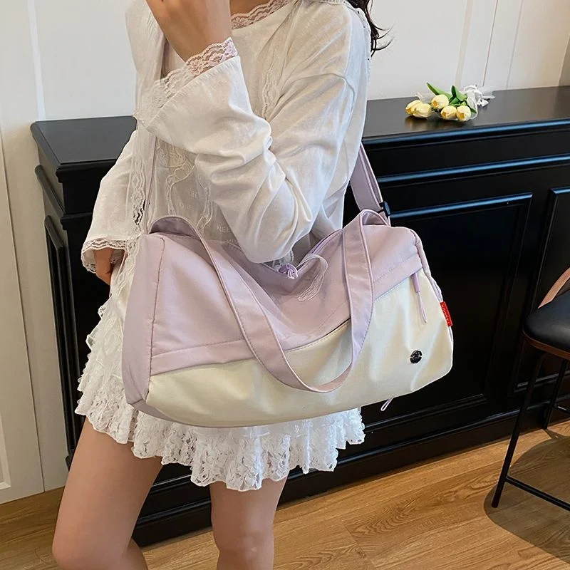 Travel Bag Large Capacity Women Short Trip Lightweight Shoulder bag Dedicated Shoe Compartment Yoga Fitness Bags 가방 Soft Outdoor