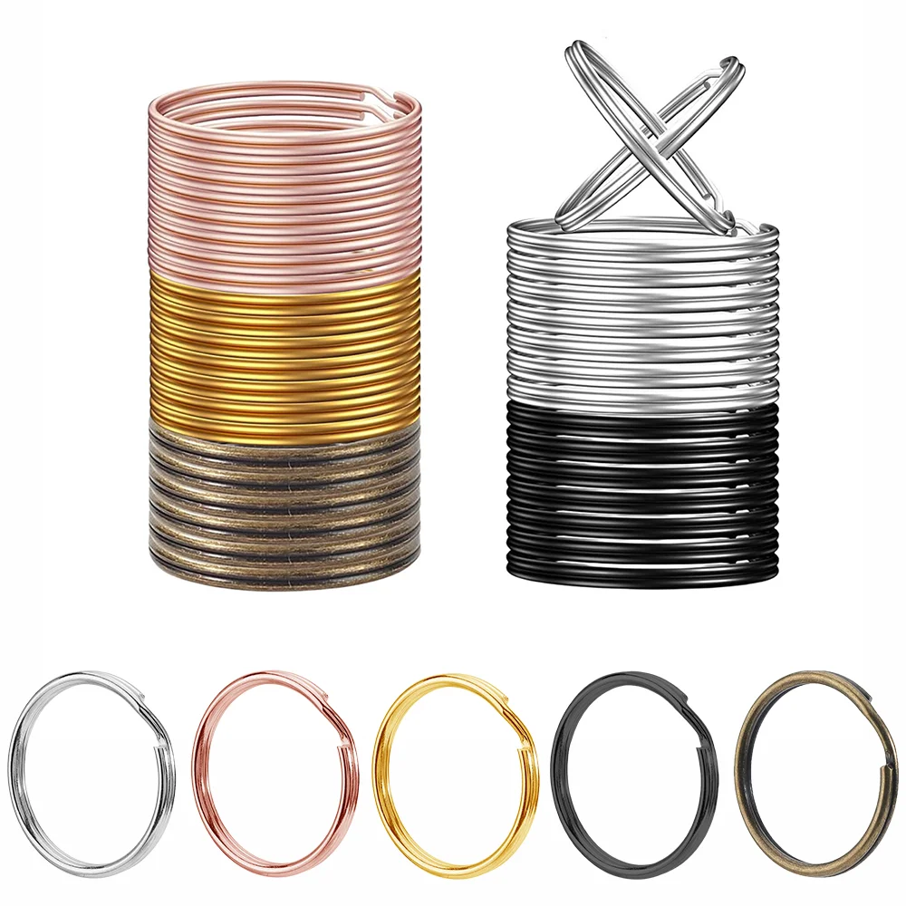 50/70 pcs 25mm metal openable split key rings,suitable for home,car keys,DIY keychain accessories,craft making,item organization