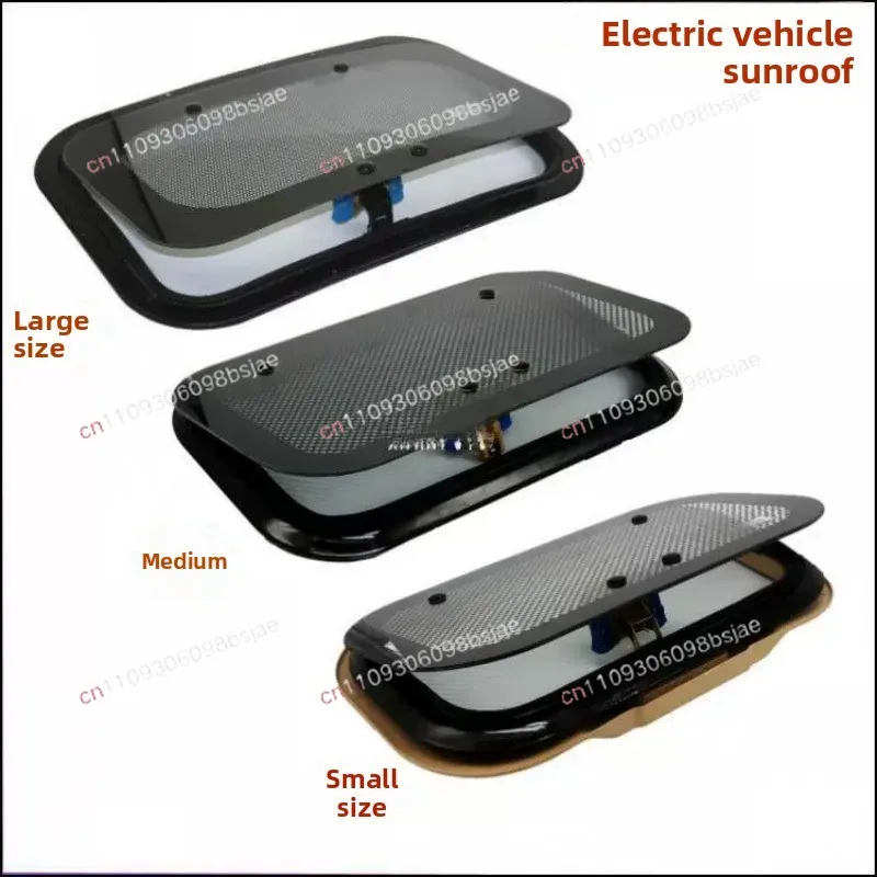 Electric four-wheeler sunroof Electric tricycle breathable sunroof Tempered glass Passenger three-wheel sunroof