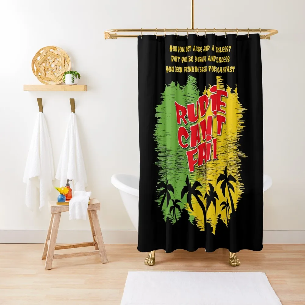 Rudie Can't Fail Shower Curtain Waterproof Bath And Anti-Mold In The Bathroom For Bathrooms With Beautiful Designs Curtain