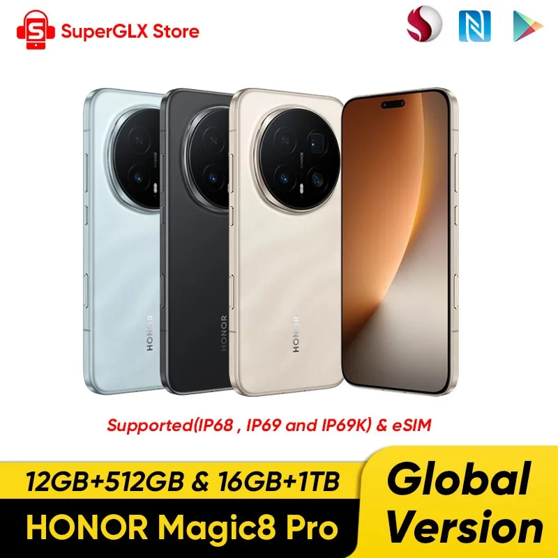 Global Version HONOR Magic8 Pro 5G Smartphone Snapdragon 8 Elite Gen 5 6.71