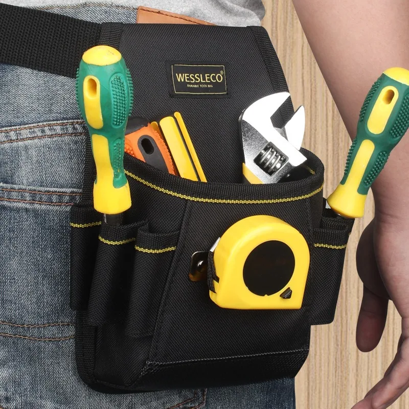 Tool waist bag multi-functional repair tool bag canvas electrician belt hardware tool bag for men used in construction site