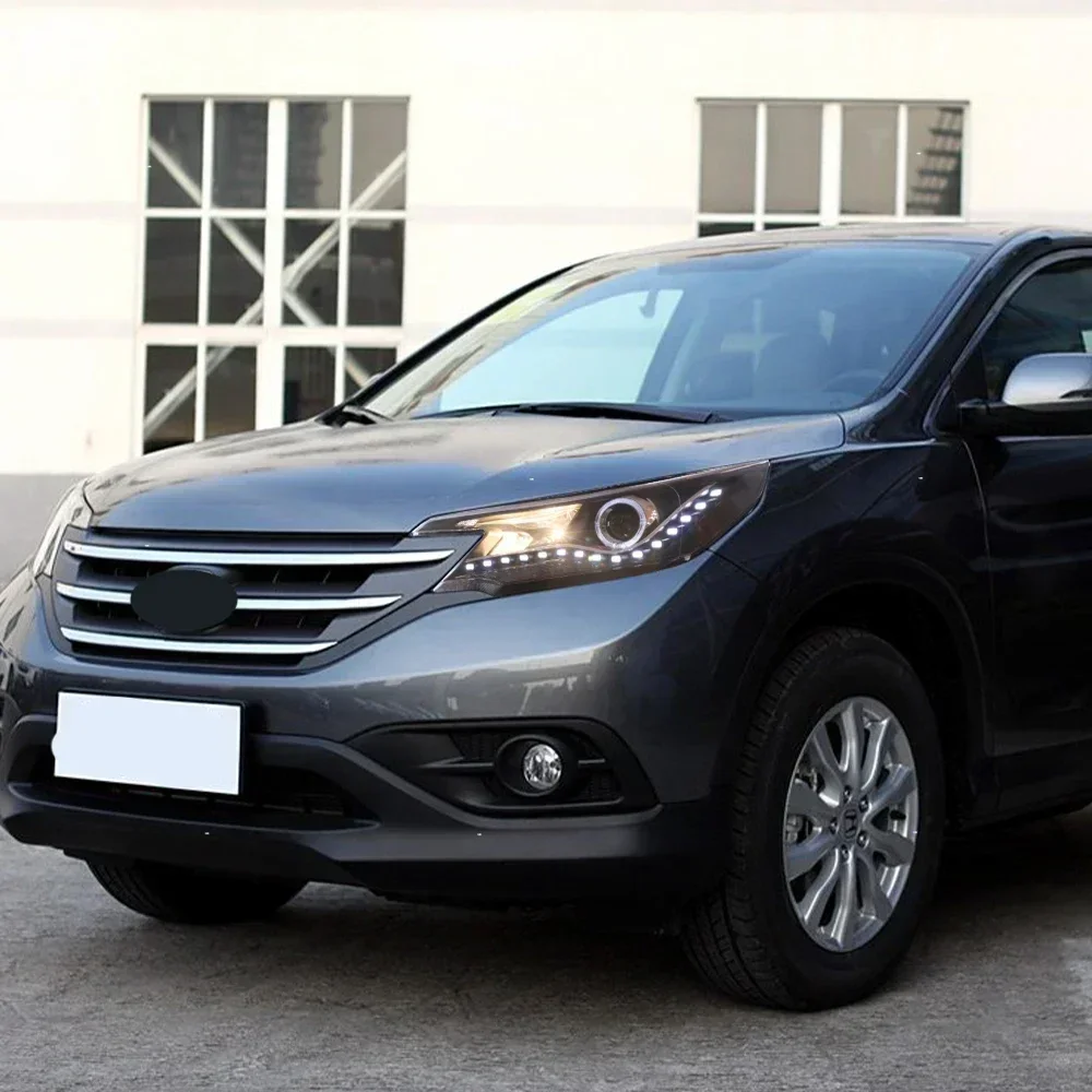 

Для Honda CR-V 2012-2014 автомобильные передние фонари, обновленные высококачественные бифокальные линзы проектора, аксессуары, светодиодные автомобильные фары в сборе