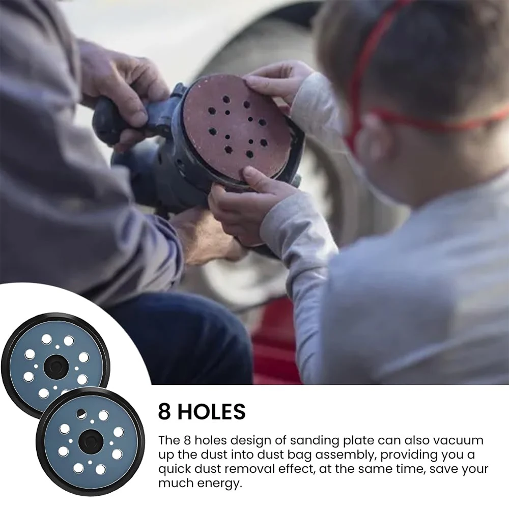 5 Inch 8+4 Holes Backing Disc Sanding Pads Hook Loop For Makita Orbital Sander Disk Discs Porter Cable Backup Stick 125mm