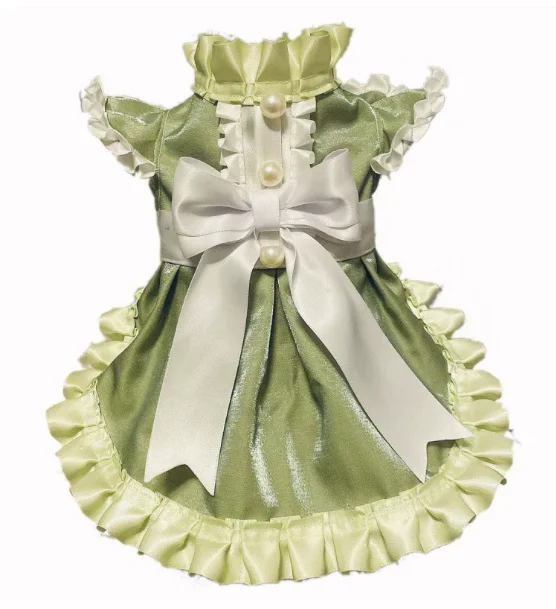 DC0120  Fashionable design Pet Summer Clothes doll Fragmented Flower Princess Dress Teddy doll Princess aprons