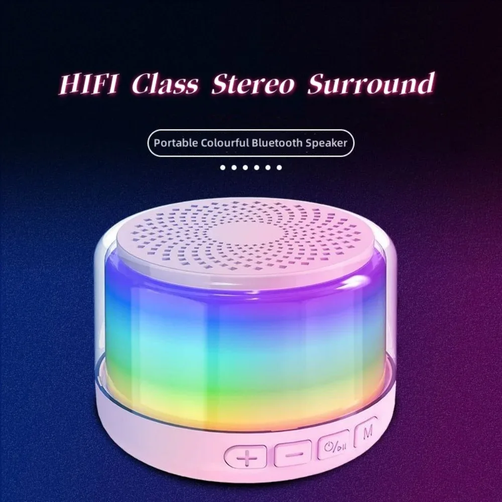 Portable Bluetooth Audio Device Colour Led Mini Wireless Speaker Tf Card Usb Interface Subwoofer Bluetooth Speaker