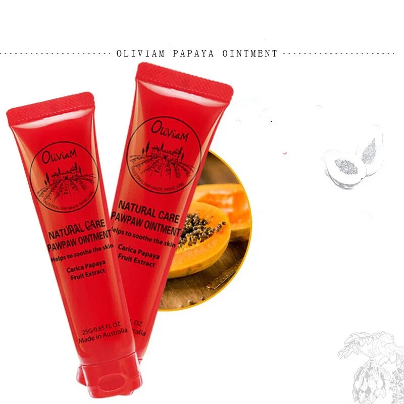 Australia Oliviam Pawpaw Unguento Crema di Papaya Balsamo per le labbra 25g Idratante Nutriente Riparatore