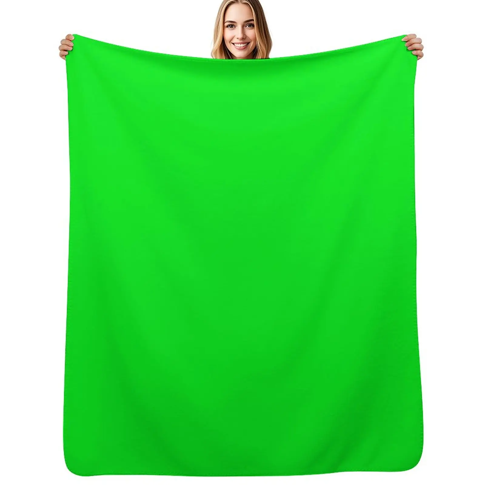

Green Screen Throw Blanket Multi Purpose Soft Warm Blanket for Home Travel