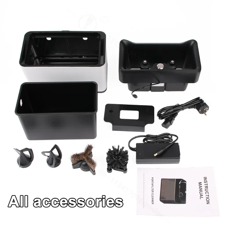 Automatic Coffee Portafilter Cleaner Commercial Electric Powder Slag Bowl Handle Cleaning Machine Cafe Grounds Cleaning Brush EU
