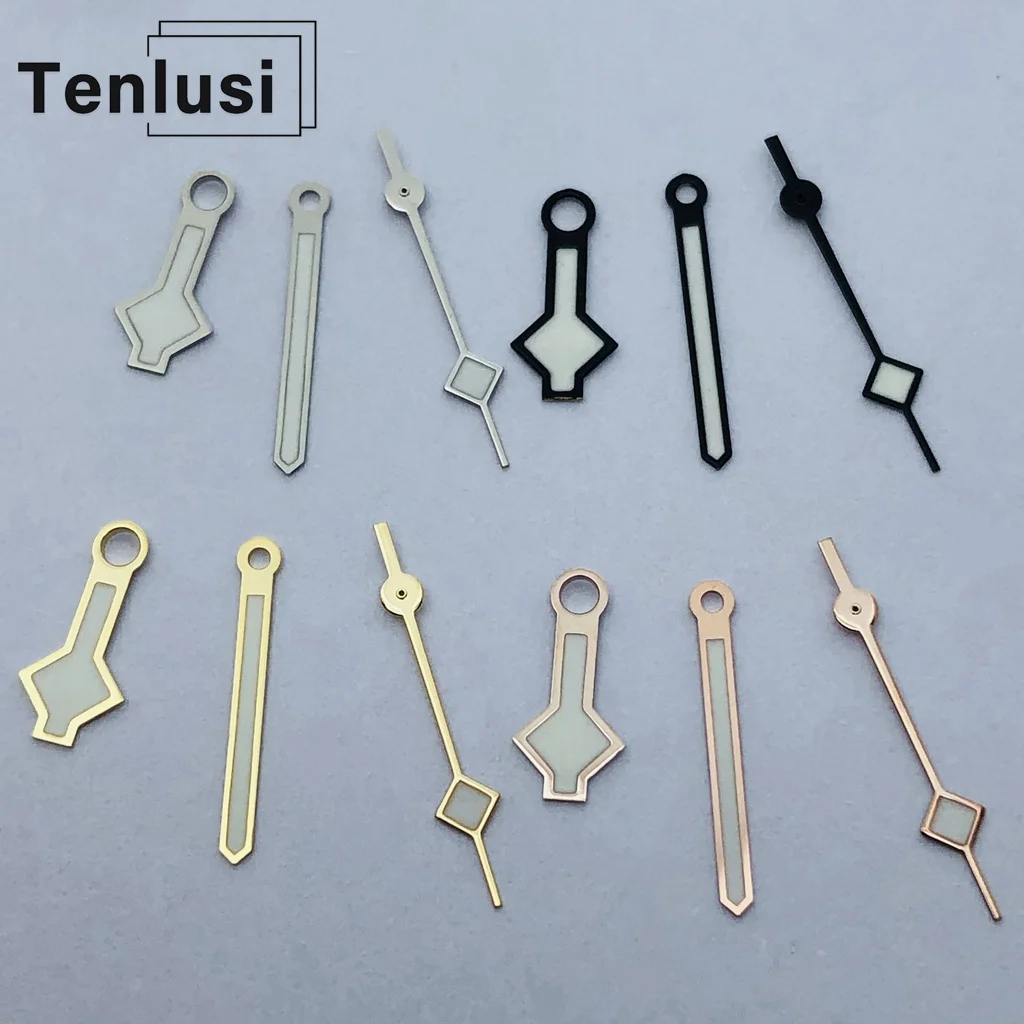 TenlusiLuminous Watch Hands for NH35, NH36, NH38, NH39, NH70, NH72 Models – Green, Silver, Black, Gold, Rose Gold, Snowflake Sty