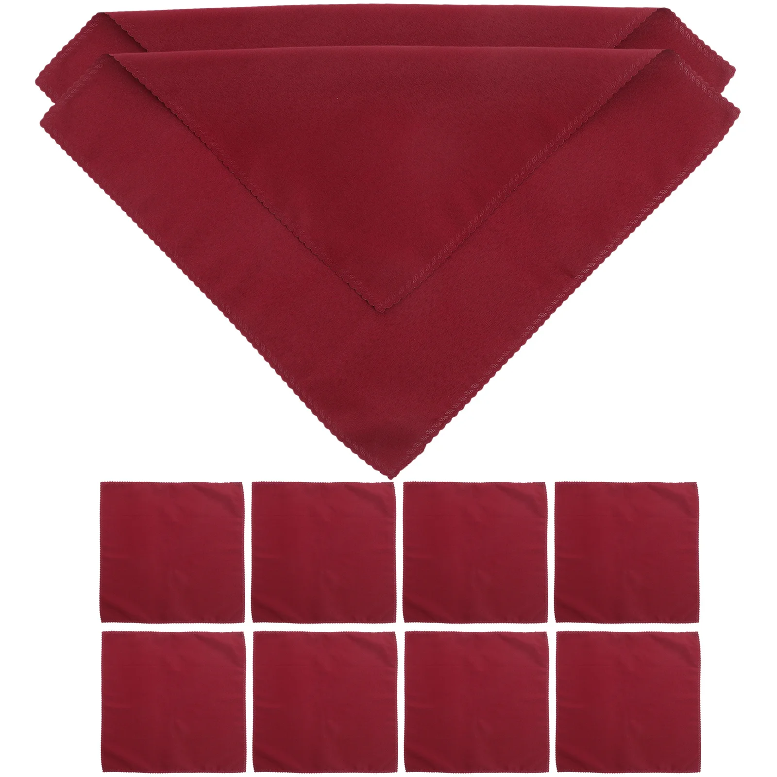 10 قطعة مناديل العشاء ذات اللون النقي قماش البوليستر المنديل طويلة الأمد غير يتقلص قابلة لإعادة الاستخدام لمطعم المقهى #1