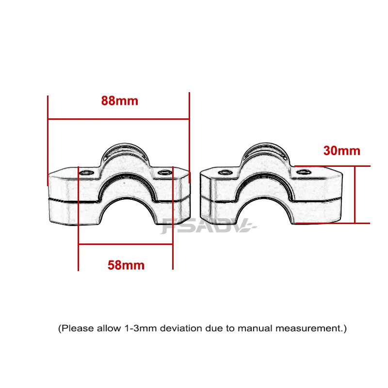 Abrazadera elevadora de manillar para BMW R1300GS, Kit elevador aumentado de 15mm/30mm, accesorios para motocicleta R1300 GS R 1300GS ADV Adventure