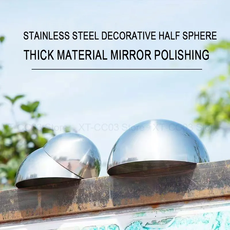 201 Stainless Steel Hemispherical Wall Decoration Hemispherical Integrated Molding Thickness 1.0mm Hollow Half Ball 19-300mm