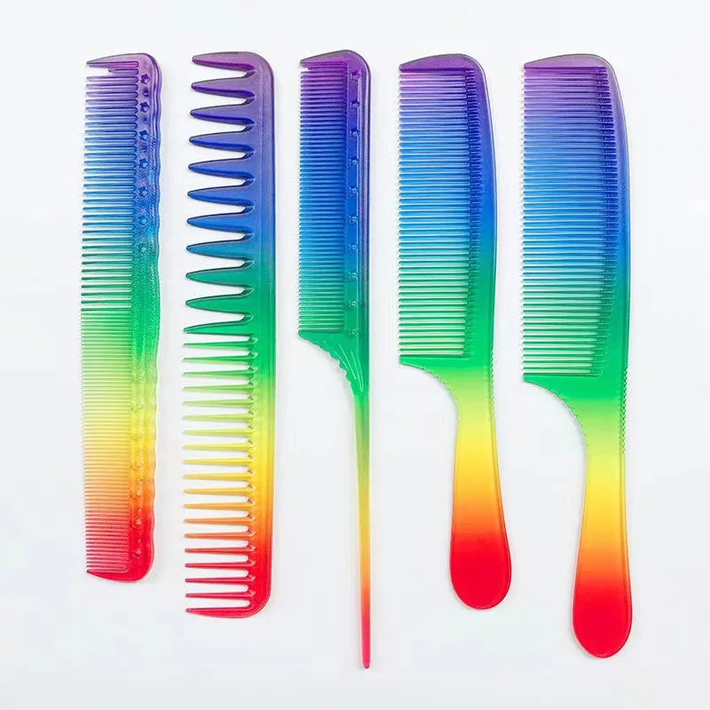 ultra-thin men's hair-cut comb hair-cut comb hair-cut comb hair-cut comb Rainbow comb hairdresser hair-cut comb