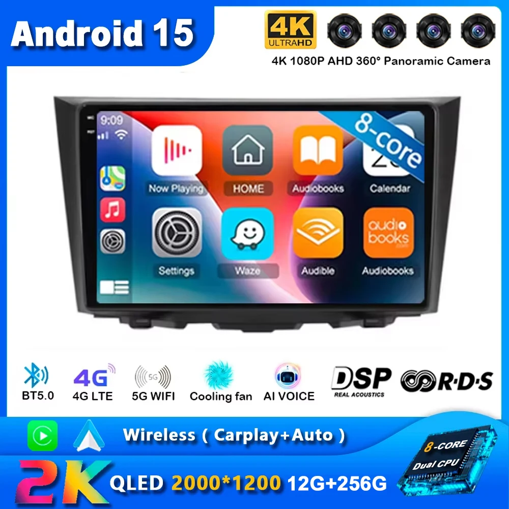 

Android 15 Carplay Auto Car Radio For Suzuki Kizashi 2009 - 2015 GPS Navigation Multimedia Stereo Player Android Video WIFI BT