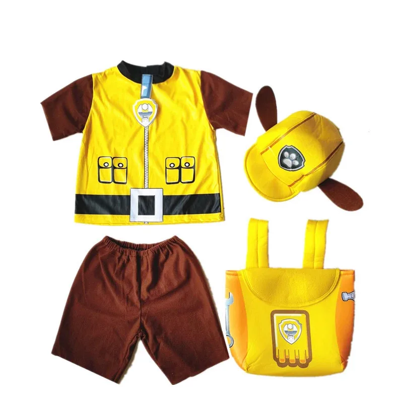 Anime Dog Patrol Kids Short Sleeved Top Shorts Suit Marshall Chase Skye Zuma Rubble Patrol Uniforms Halloween Cosplay Costume