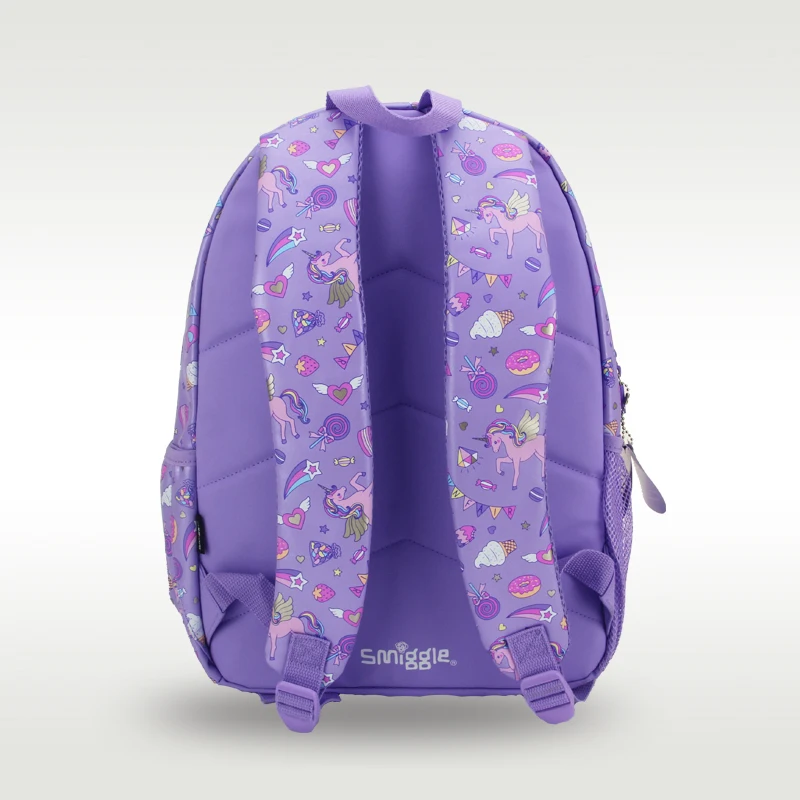 Australia Smiggle hot-selling original children's backpack cute backpack travel bag purple Tianma big schoolbag 16 inch