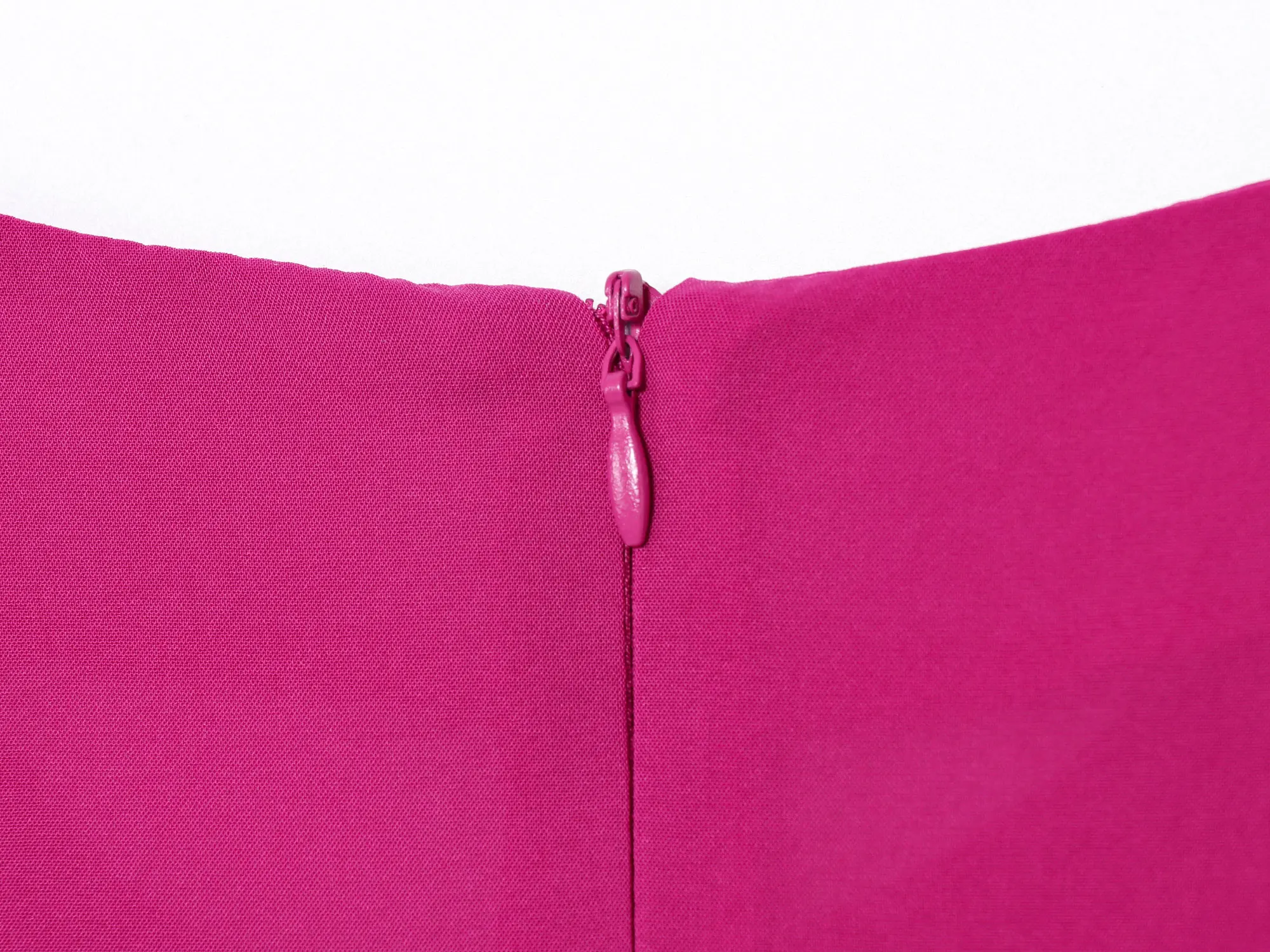 HH – robe mi-longue de soirée rouge Rose pour femmes, élégante, couleur unie, col rond, boucle plissée, fente latérale, fermeture éclair asymétrique, robe à la mode