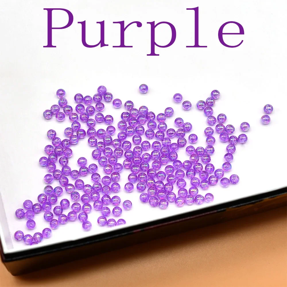 MNFT-Unifishing Fly amarrando contas, rosa, roxo, amarelo, cores do arco-íris, 6mm, 200pcs