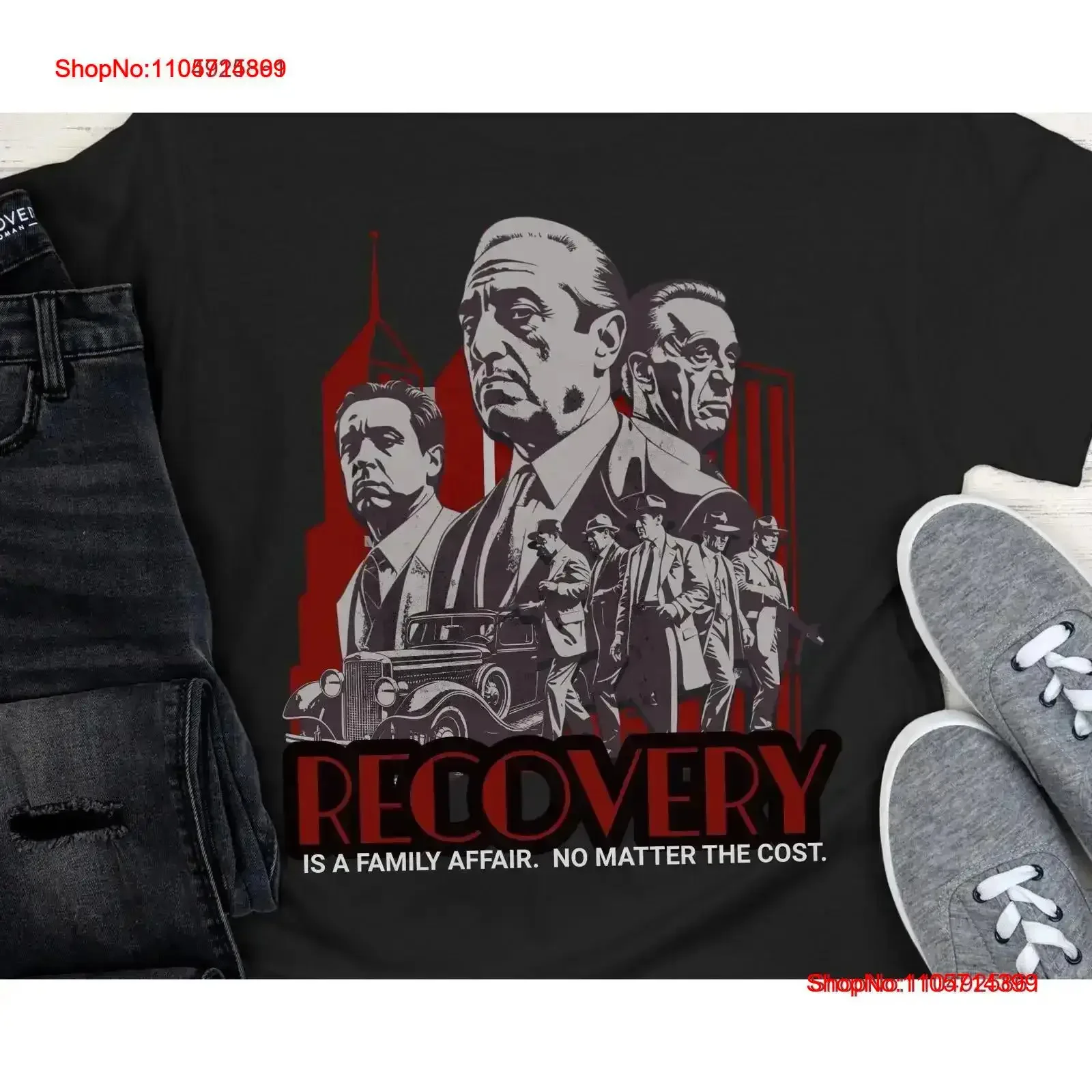 Addiction Recovery T Shirt Inspiring Sobriety Is a Family Affair vintage Washed streetwear Stylish Breathable homme vintage