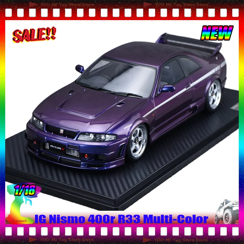 

New Stock Ig 1:18 Nismo 400r R33 Multi-Color High-End Resin Miniature Car Model Custom Collection Children'S Toys Gift Ornaments