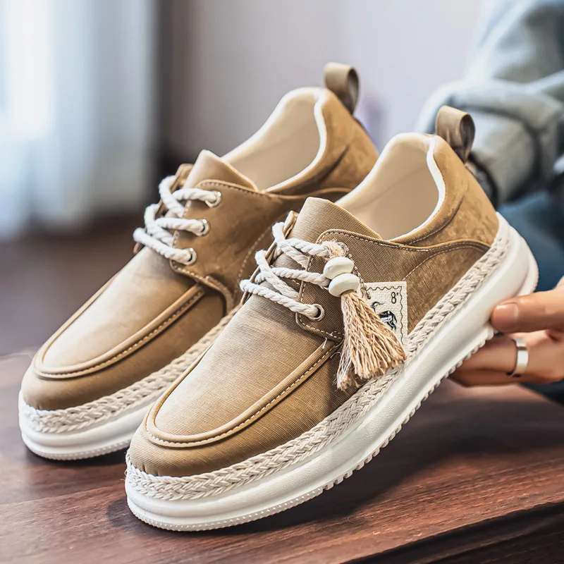 

Fashion Platform Mens Casual Shoes Comfort Soft Men Loafers Lightweight Slip on Walking Sneakers Breathable Flats Driving Shoes