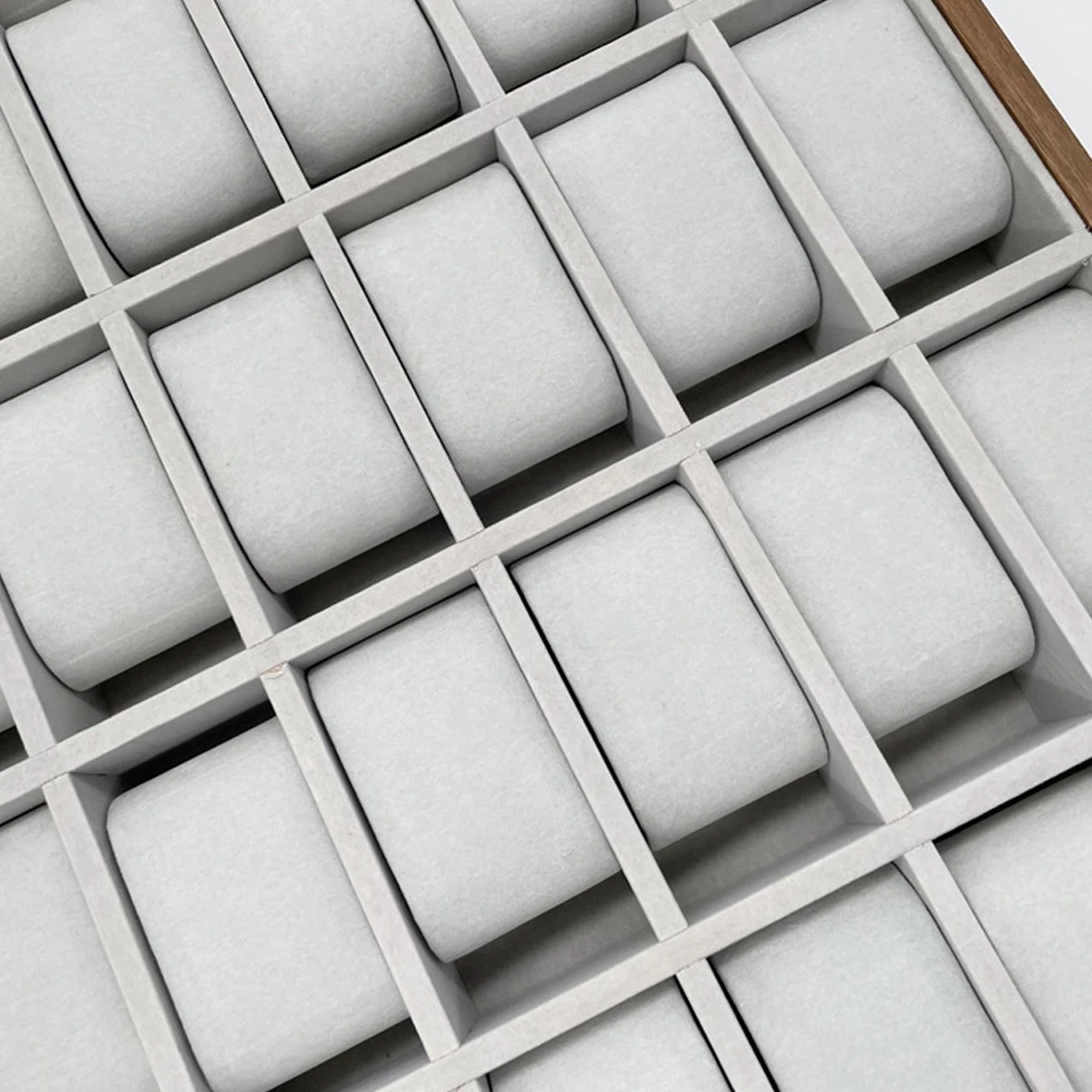 Wooden Watch Display Box 24 Slots Large Capacity Storage Jewelry Case Dustproof Scratch Resistant Home Decor Gift