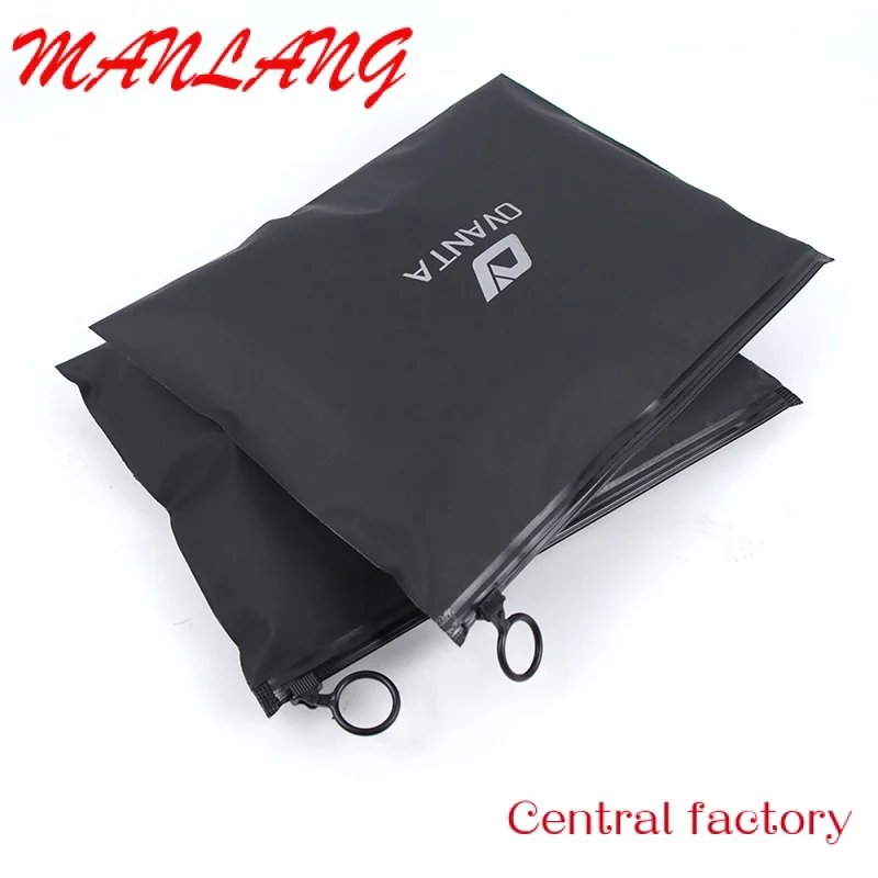 CustomEco-friendly Custom Frosted CPE Ziplock Zipper Bag Zipper Top with Printed Own Logo Bag Clothing Packaging Plastic Bag