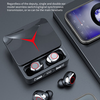 M90 Sliding Cover Wireless Earbuds TWS Bluetooth Touch Control Headphone HIFI Stereo LED Display Sport Gaming Earphone With Mic