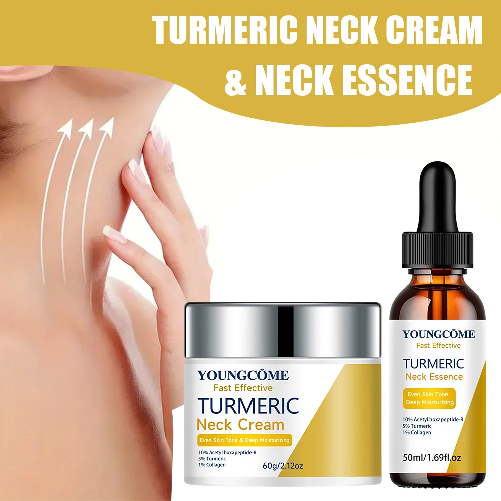 

Curcuma neck cream essence combination suit Lifts Tightens Skin Dilute Melanin Smooth Skin Condition Condition Fade Fine Lines