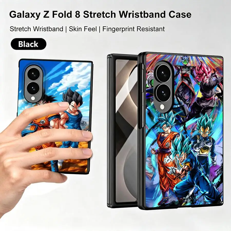 Luxury Phone Cover Case for Samsung Galaxy ZFold Wide Z Fold8 Wide Z Fold 8 ZFold8 Dragons G-Goku And Vegeta