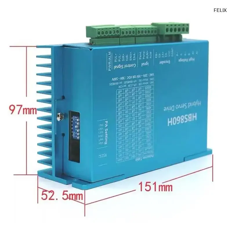 HBS860H High Precision Servo Motor Kit with Encoder, Closed Loop Stepper Motor, 8.5N.m, High Speed and Constant Torque Driver