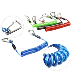 TSMCYD Scuba Diving lanyard 316 Anti-lost Spiral Spring Coil Lanyard Safety Emergency Tool with One Quick-release Buckle