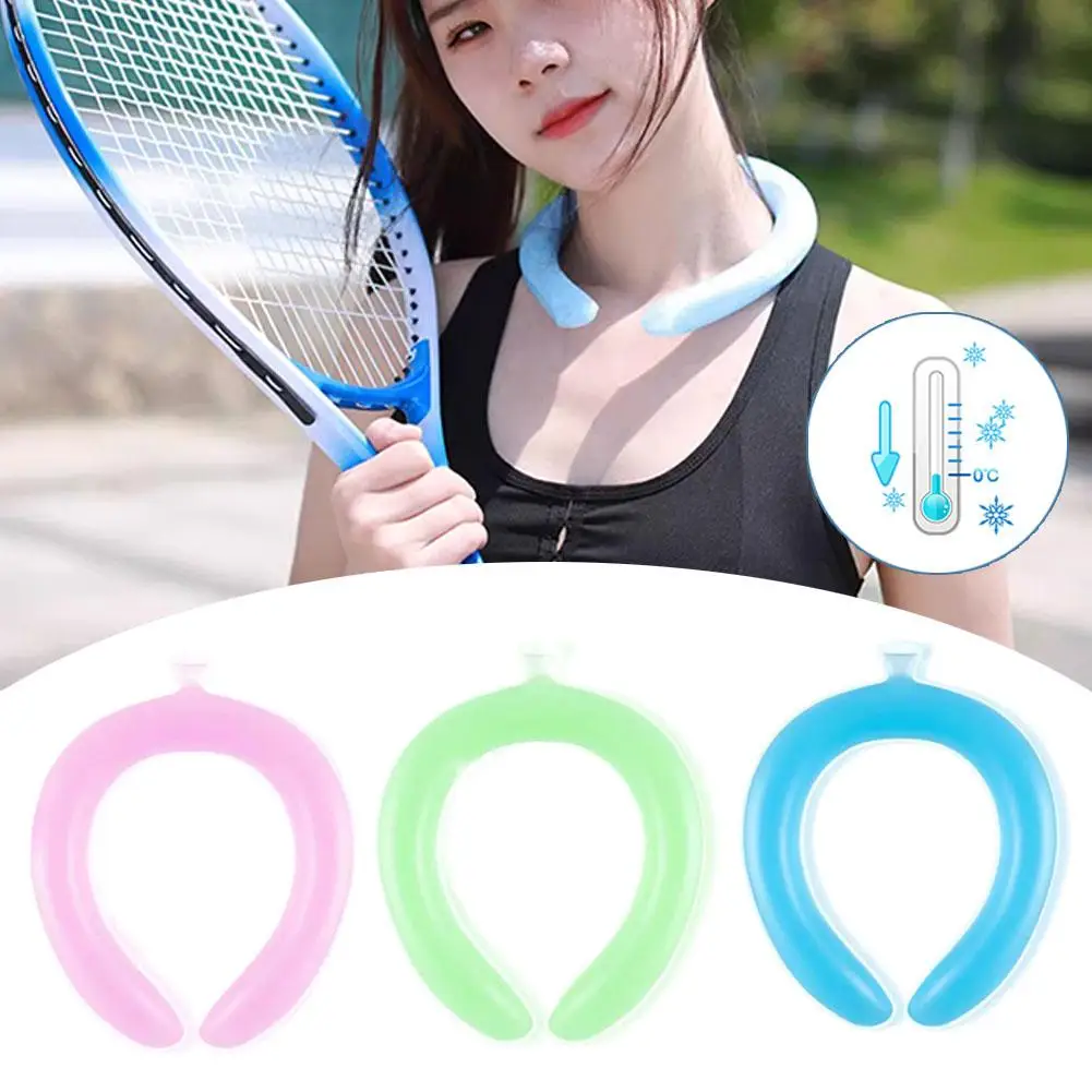 

Summer PCM Ice Cooling Neck Collar Reusable Cold Neck Ring Heatstroke Prevention Cooling Neckband for Outdoor Sports Office