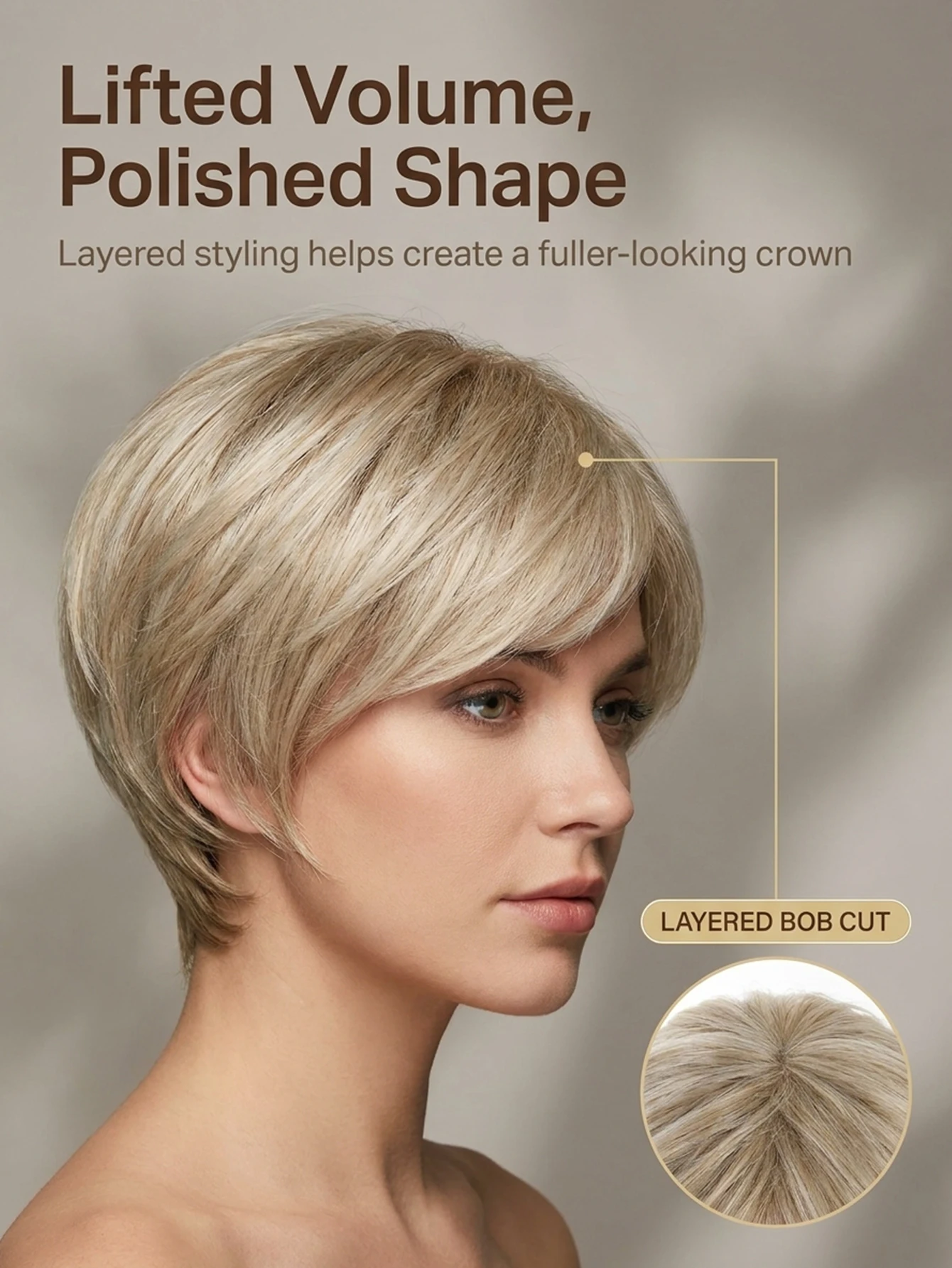 Natural Synthetic Mixed Gold Wigs For Women Short Curly Wig Heat Resistant Hair For Daily Use Festival Party
