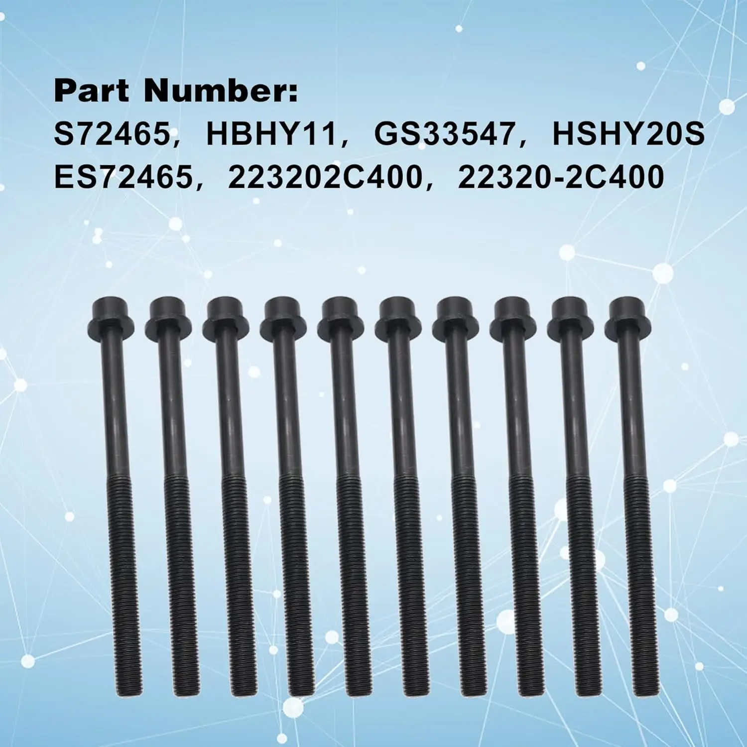 Cylinder Head Bolt for hyundai kia CARENS OPTIMA GENESIS Coupe Ix35 2.0L 2.4L G4KH G4KC G4KJ G4KD 22320-2C400 22320-25000