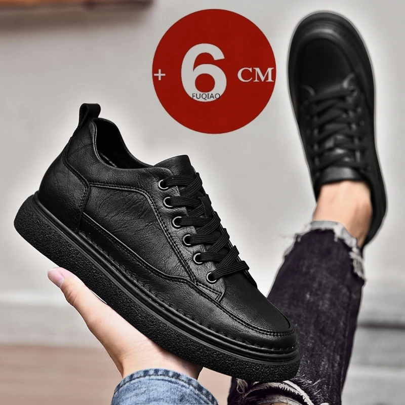 

Men Sneakers Elevator Shoes Man Breathable Sports Casual Board Shoes Comfortable Platform Men Hidden Inner Heightening Shoes 6cm