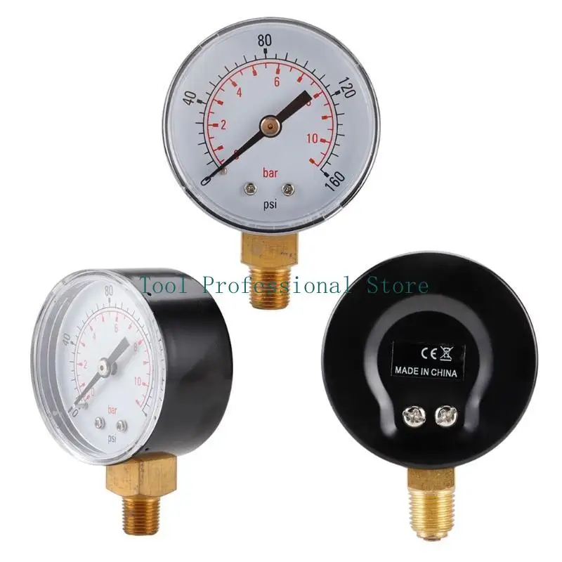 57QF 압력계 수압 다이얼 유압 압력 게이지 미터 압력계 1/8" NPT