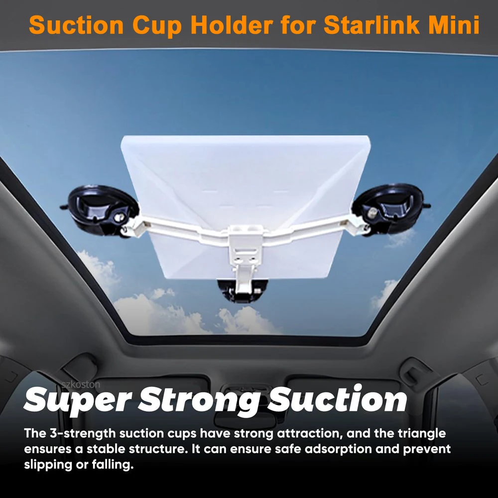 Car Suction Cup Bracket for Starlink Mini Mounting Kit for Car Windows & Sunroofs Secure Stand for Starlink Mini Accessories