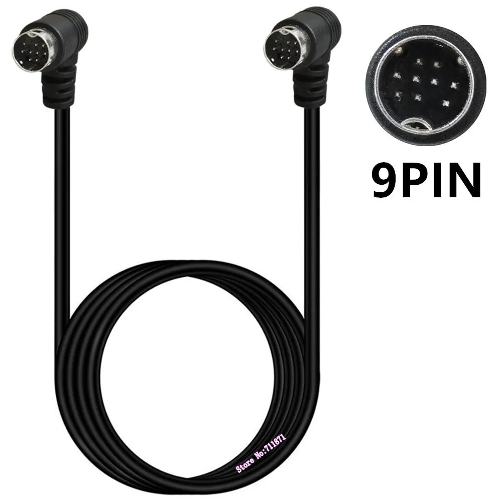 9 إبرة 9 دبوس صغير Din S-فيديو كابل خط الزاوية اليمنى الكوع 9P 9Pin S فيديو صغير DIN سلك كابل الحبل 9 دبوس مين سلك الحبل