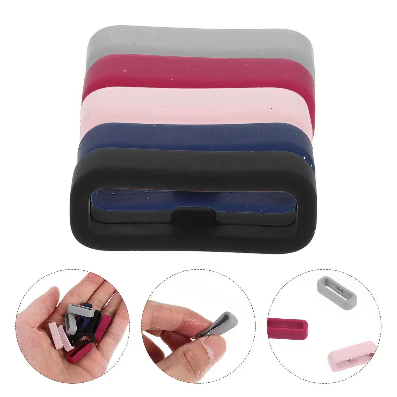 

10Pcs Watchband Holders Premium Silicone Comfortable Wrist Experience Lightweight Watch Strap Loop Watch Band Loop