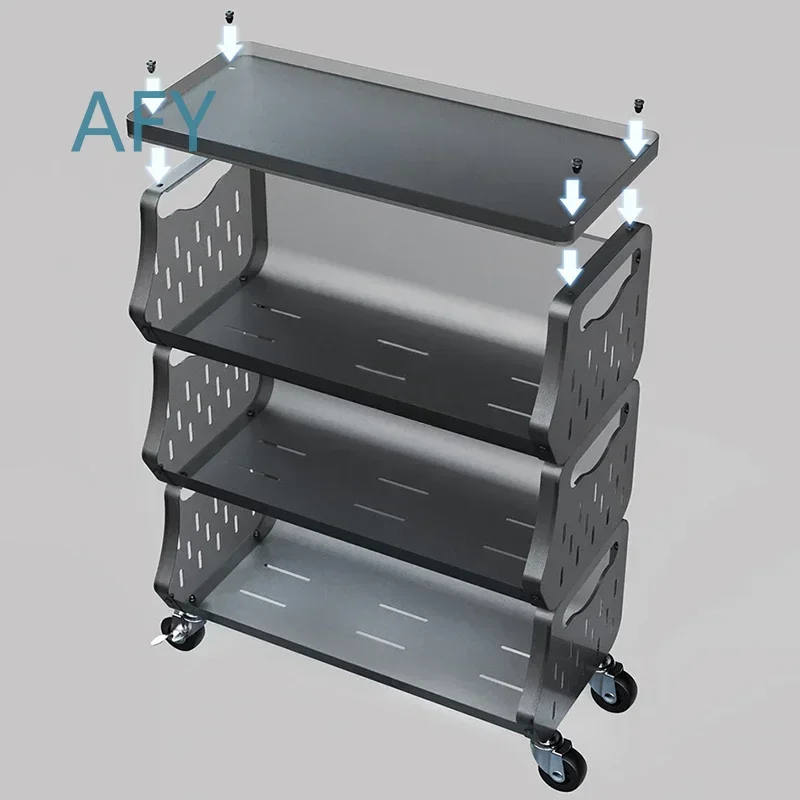 Minimalist Modern Metal Kitchen Trolley for IKEA for MUJI for Target Simple Wheeled Cart Home Kitchen Furniture Living Room